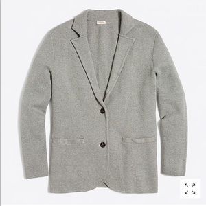 JCrew Factory sweater blazer gray size small